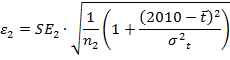 e2=m*SE_2*sqrt(1+(1/n_2)*(1+(2010-t_bar)^2/t_var))