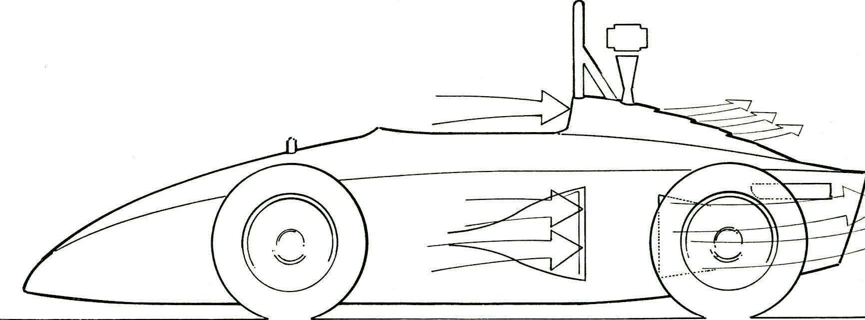 Concept drawing of 1987 car